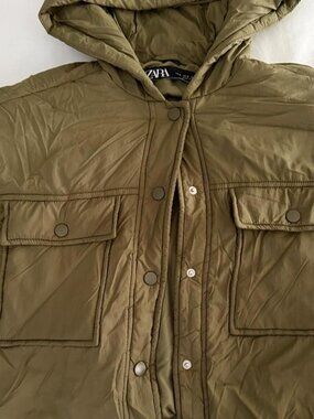 Women's Army Green Puffer Jacket